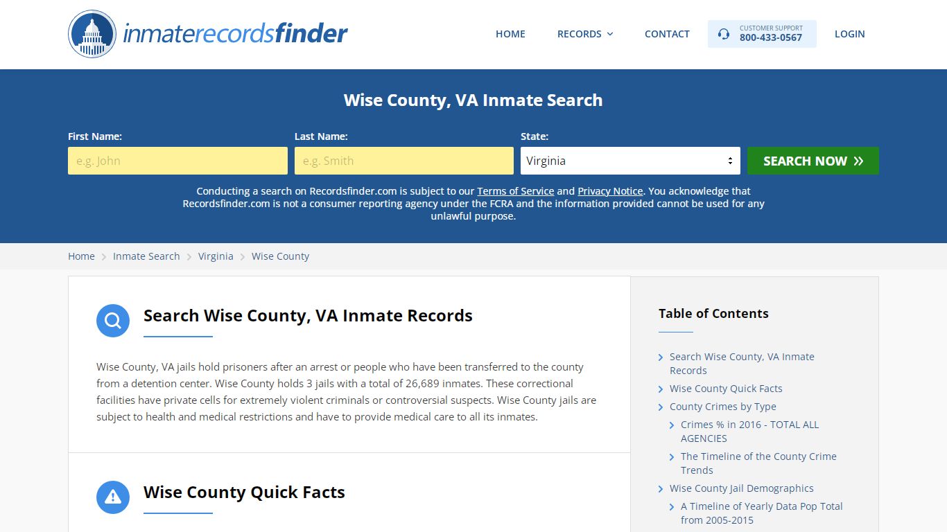 Wise County, VA Inmate Lookup & Jail Records Online